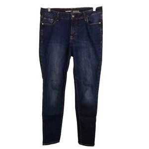 OLD NAVY 10 Dark Wash Cyan Rockstar Mid-Rise Skinny Jeans 28" inseam